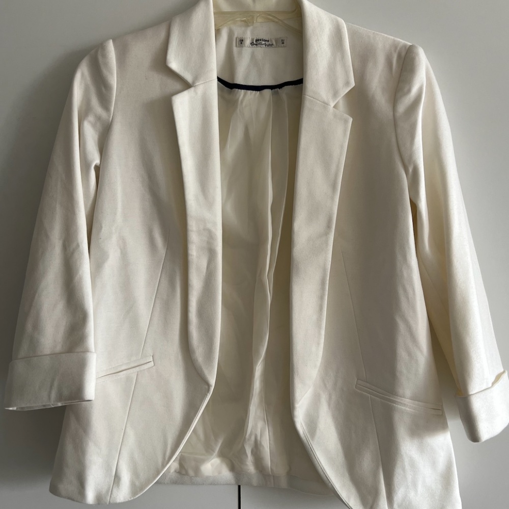 Miss Selfridge white/ivory Blazer, Size Small Petite